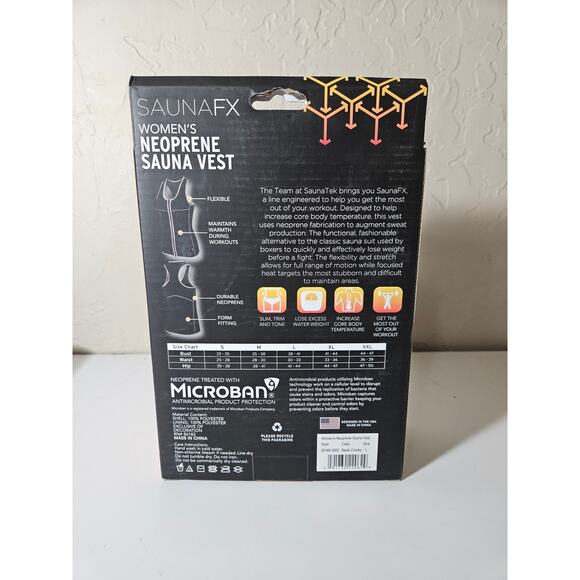 SaunaFX Women's Neoprene Sauna Vest Size Large - Picture 2 of 2